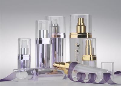 Dark Purple PMMA Airless Pump Bottles Column Shape Cosmetic Pump Bottle