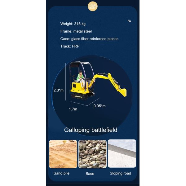 Indoor Outdoor Playground Pleasure Excavator Electric Excavator Machine