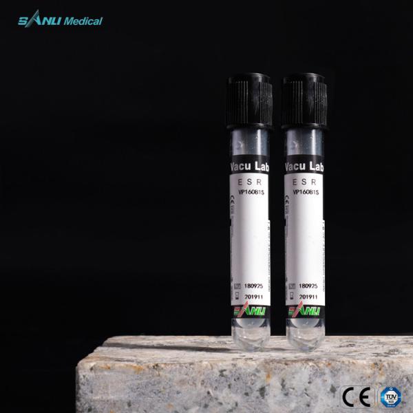 Disposable ESR Blood Collection Tube PET With 3.8% Trisodium Citrate Solution