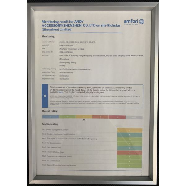 RICHSTAR (SHENZHEN) LIMITED Сертификации