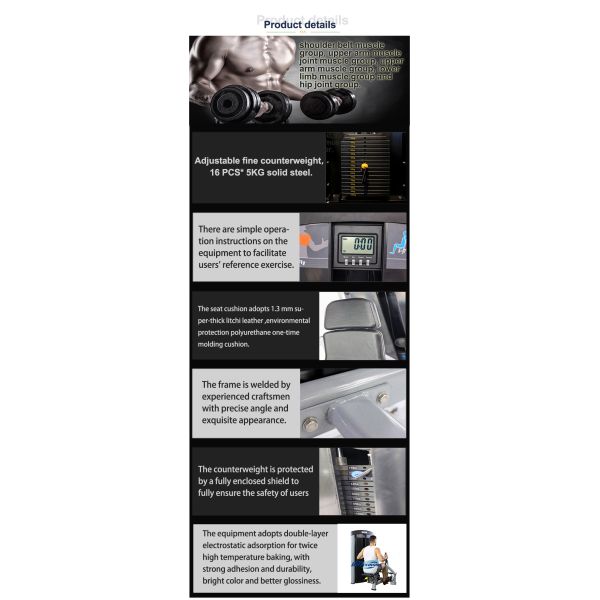 Efficiently Work Out Upper Arm and Hip Joint Muscles on Adjustable Seat Gym Equipment