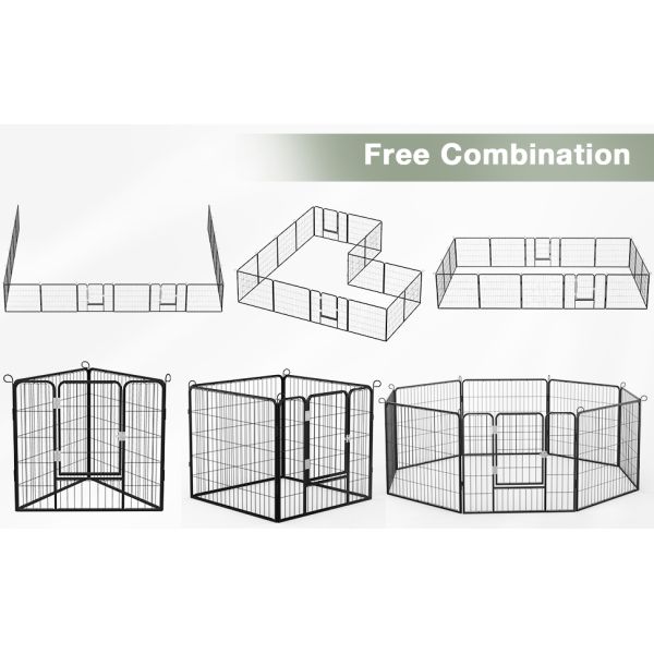 Large Stainless Steel Dog Crate XL 43 inch Indoor Kennel Cages and Playpen for Training Large Dog Outdoor