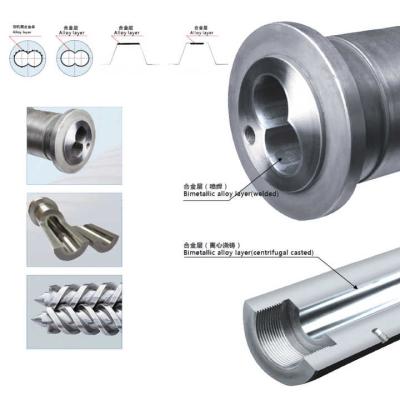 Twin Bimetallic Screw And Barrel For Enhanced Durability Extruder Screw Barrel