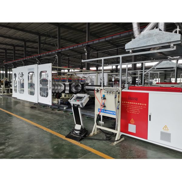 Siemens PLC Controlled Double Wall Corrugated Pipe Machine Extrusion Line For Water Supply