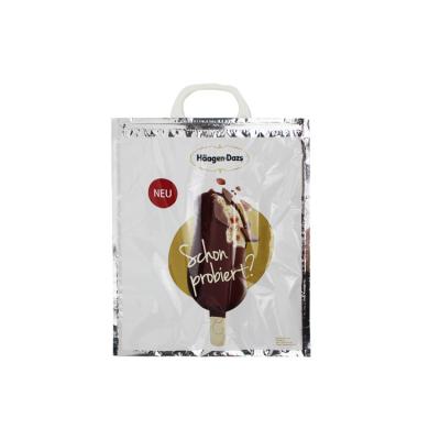 Disposable 0.1-0.5mm PET / VMPET Hot Cold Food Thermal Insulated Delivery Bags