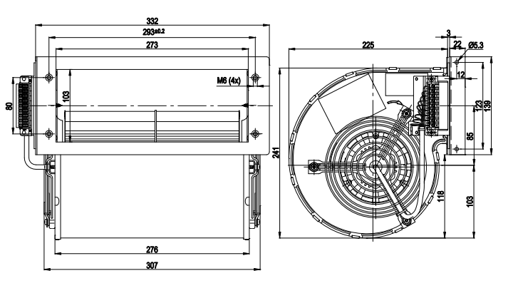 Собрание охлаждающего вентилятора CCC EBMPAPST D2D160-BE02-12 для инвертора ABB