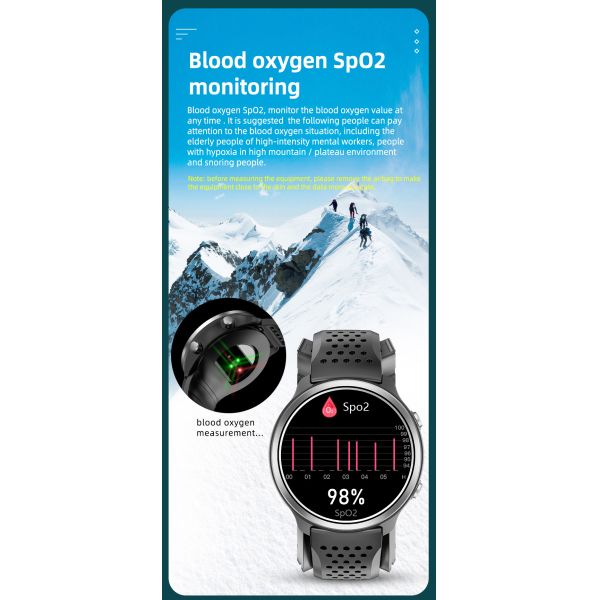 Montre intelligente P30 de moniteur de santé de tension artérielle d'ECG de pompe à air 1,3 pouces pour des soins de santé