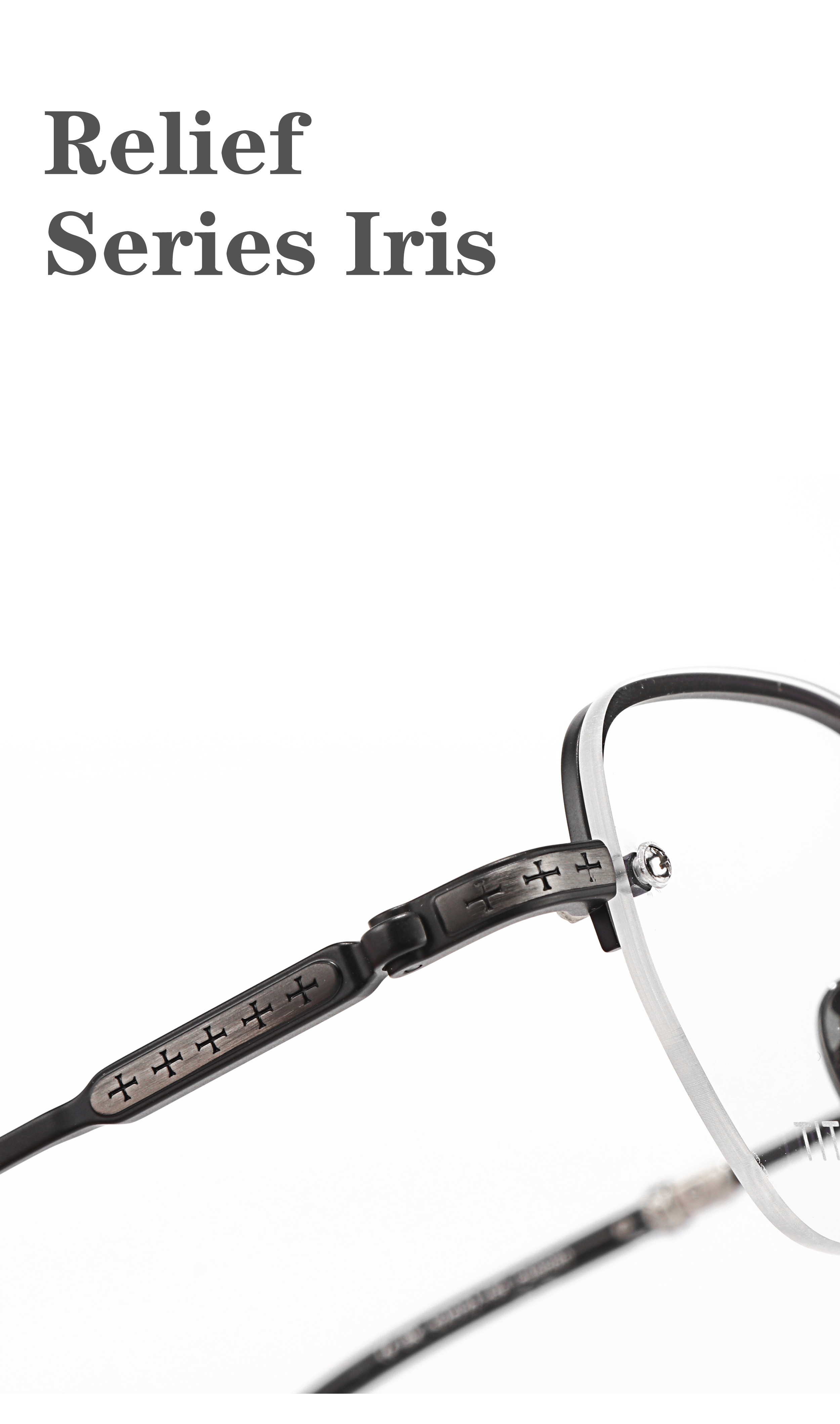 Luxury Brand Silver Black Half Frame Anti Blue Light Glasses Frame Optical Prescription Reading Reflective Men Glasses Luxury