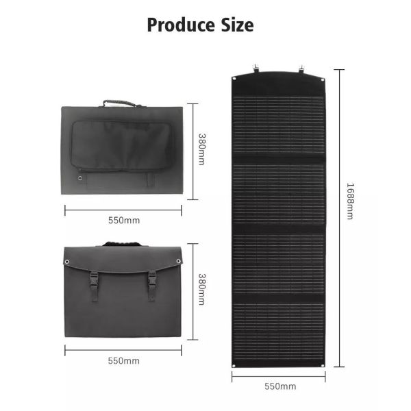 120WSolar Portable Foldable Solar Charger For Outdoor Camping