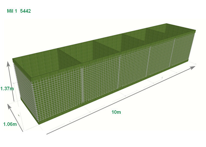 Барьер бастиона ткани 5.0mm Mil 1 Hesco фильтра Geotextile