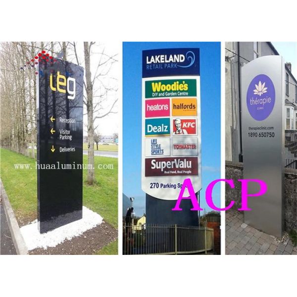 5ft Aluminum Composite Panel Signage , Digital Printing 6mm ACP Sheet