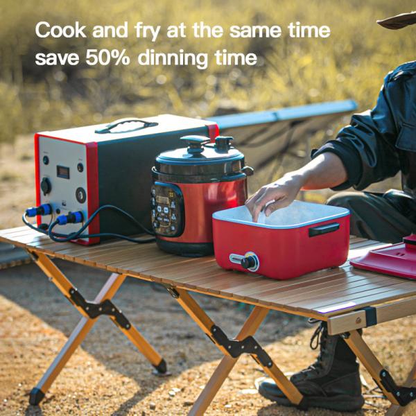 Portable Solar Generator 2000W 48V Lithium Camping Battery Pack