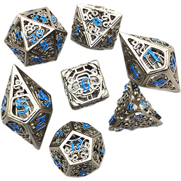 Chongtian Snake Hollow Metal Dice Set Multi -Faceted Table Game #Dnd#Rpg#Coc