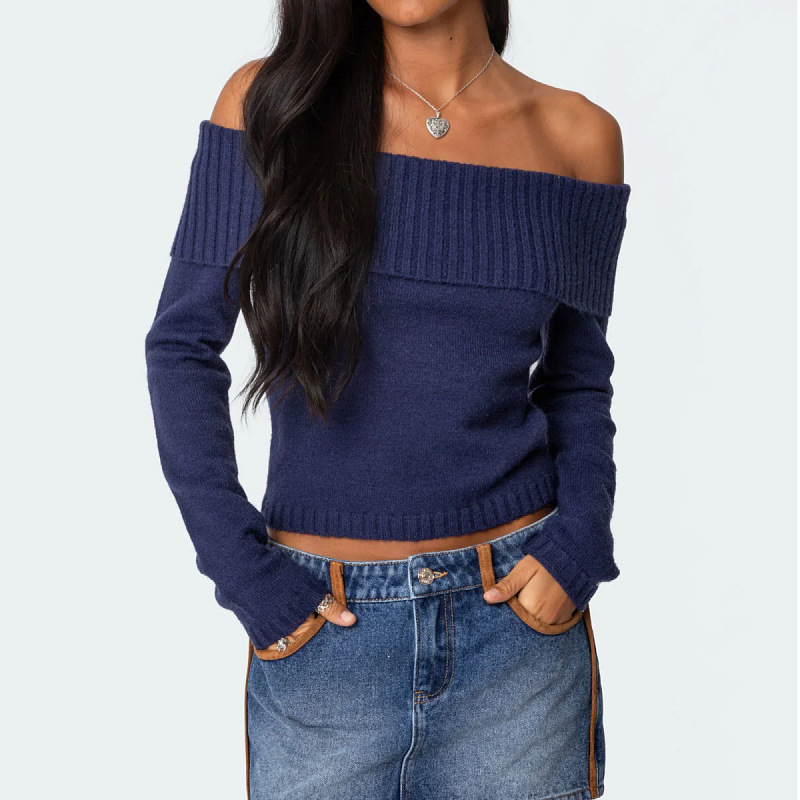 Women's 100% wool designed pullover