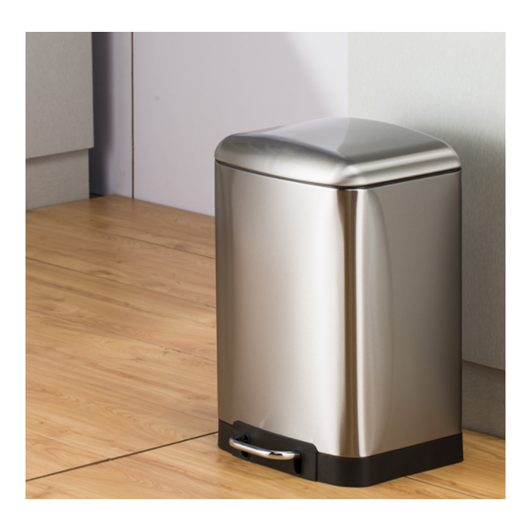 Living Room Indoor Trash Can High End Stainless Steel Pedal Trash Can