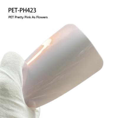 PET-PH423 PET assez rose comme des fleurs auto vinyle enveloppe autocollant 7.5mil