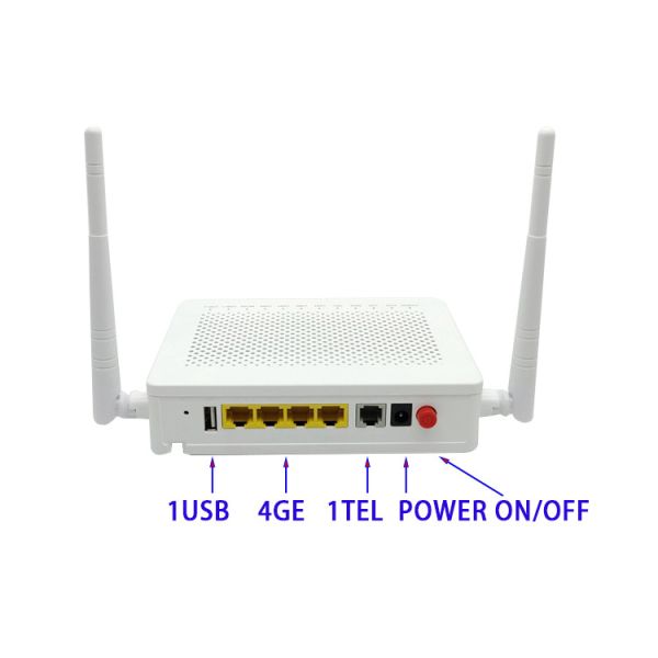 Двойной модем стекловолокна диапазона ONU F673AV9 4GE 2USB 1TEL 2.4G 5G WIFI FTTH с английскими микропрограммными обеспечениями