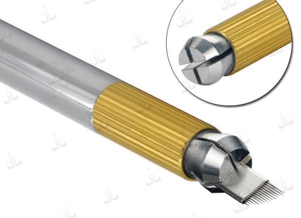 Pena permanente nova do manual da cabeça do dobro do ouro de Microblading da composição da qualidade superior