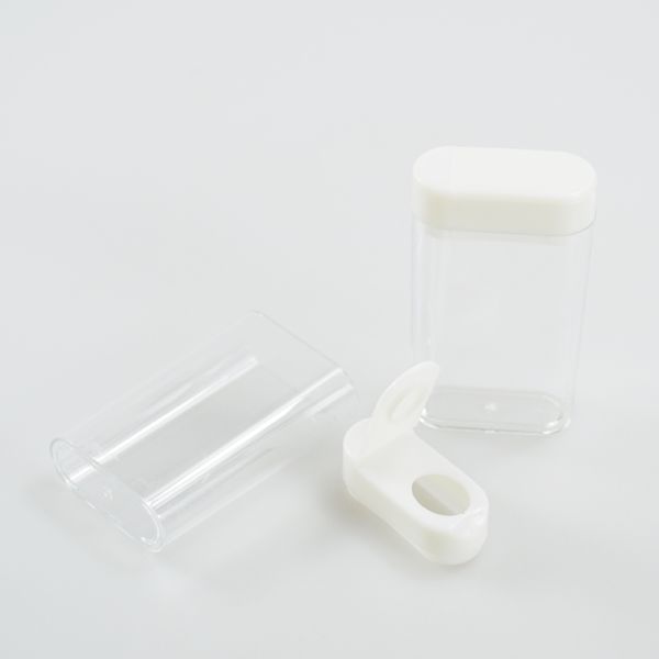 15cc Flat Flip Top Cap Pill Bottle for PS Transparent Candy Container in Any Color