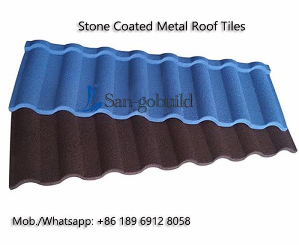 Sangobuild Metro Eco Roofing Tile / Stone Coated Eco-Friendly Metal Types Roof Tiles