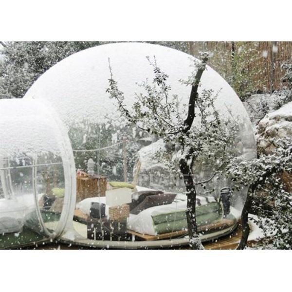 Tienda inflable modificada para requisitos particulares de la burbuja, salas transparentes de la burbuja 2 años de garantía
