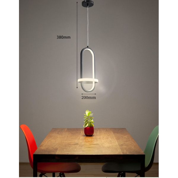 AC 220V Bedroom Ceiling Pendant Light 200*380mm Single Head