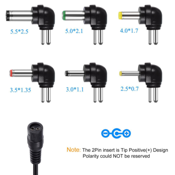 DC Output 30W Universal Power Supply Adapter 100-240V AC 3V-12V Adjustable Multiple Tips