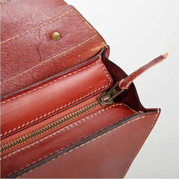 LH-62-3 Handmade Handbags Vintage Briefcase Genuine Leather Ladies Bags