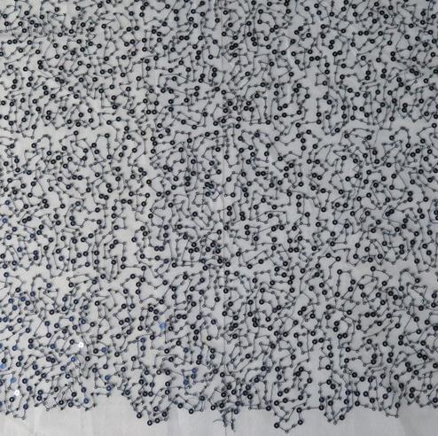 Shining sequins and Beaded Lace Fabric for ladies garment