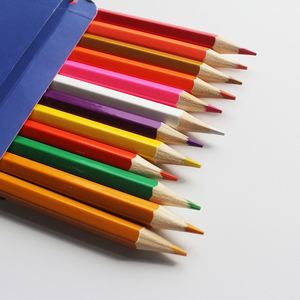 Custom Diy Artist Colorful Set Of 24 Multi Long Colored Pencils Set