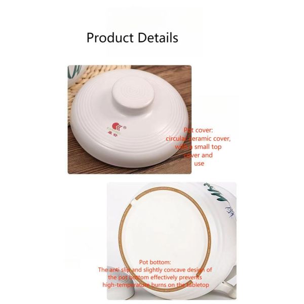 White Nonstick Cookware Set for Decocting Traditional Chinese Medicine Herbal Soup