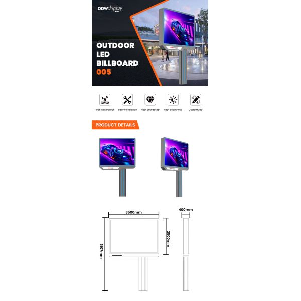 Простая установка стальной P6 наружной водонепроницаемой рекламные щиты шоссе электронные цифровые