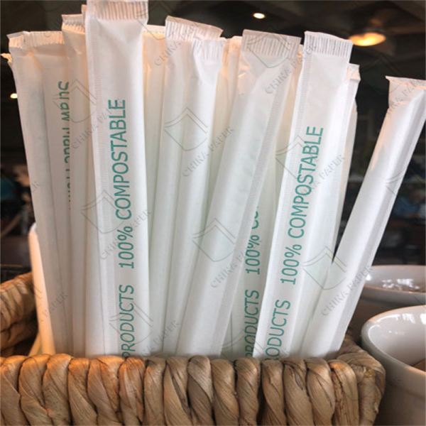 24-30gsm Degradable White Straw Wrapping Paper For Straw Packing Eco Friendly