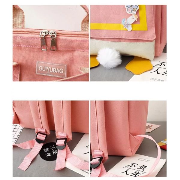 0.65 Inch Handbags Backpack Sets  Outdoor Travelling 4 Piece Backpack Set Ladies