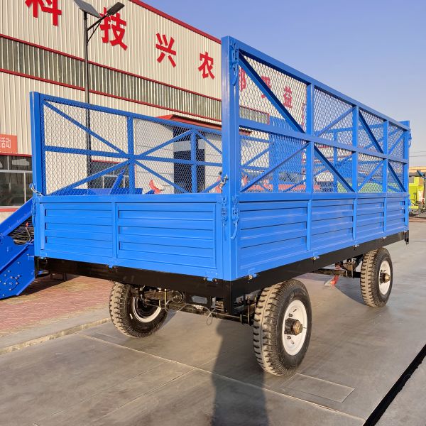 Anti-Corrosion Agriculture Hydraulic Dump Farm Trailer For Ranchers With Tires Plastic-Spray Finish For Longevity In Harsh Conditions