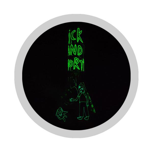13.5 Inch Rick And Morty Bong 7mm Thick Glass Smoking Water Pipes Mixed Color