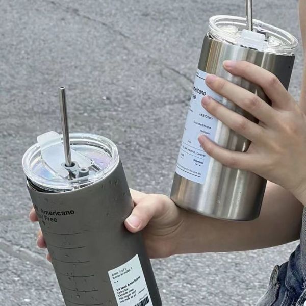 600ML Portable Stainless Steel Vacuum Insulated Travel Coffee Mugs