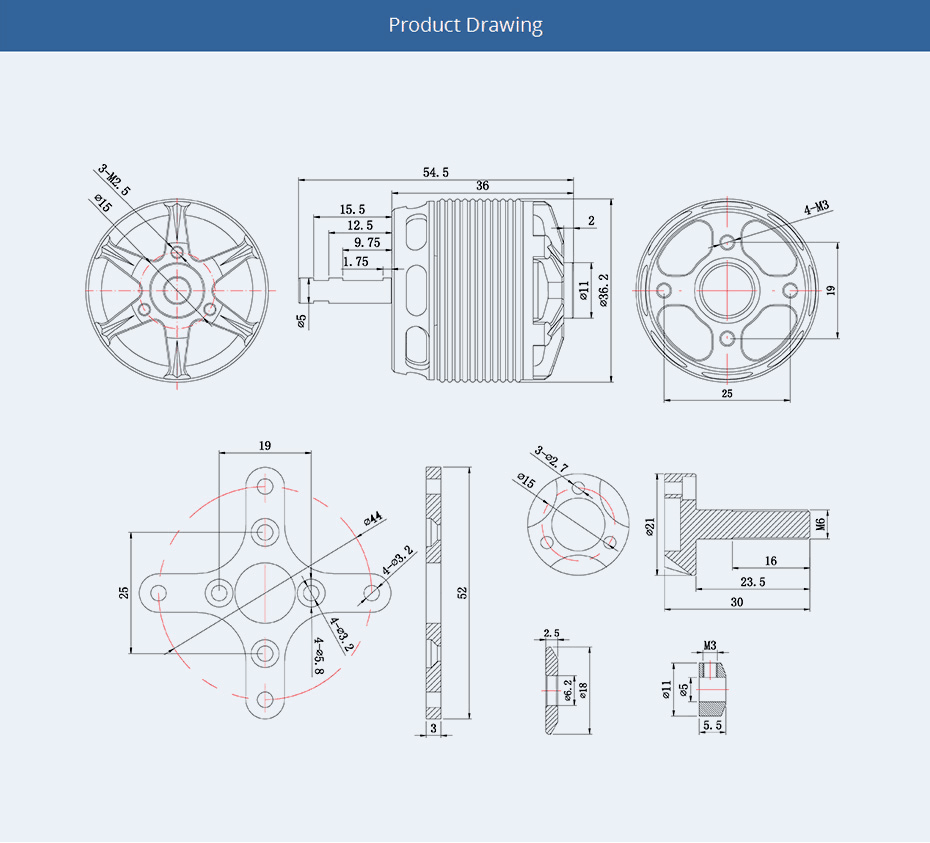Hot T-MOTOR AS2820 880KV 10501250 High Speed Performance Precise Bldc Brushless Drone Motor Outdoor 20-30E 3D F3A UAV Design