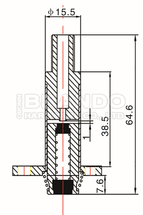 3 Way Normally Closed 15.5mm OD Truck Solenoid Valve Armature