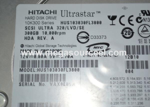 Original Hitachi Server Hard Drive HUS103030FL3800 300 GB SCSI 80 Pin U320 10K RPM BD300884C2