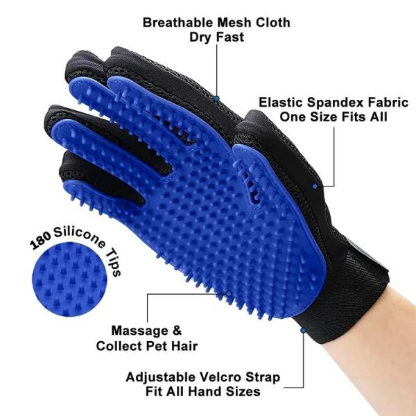 Small Middle Large Pet Hair Remover Mitt Deshedding Dog Grooming Gloves For Bathing