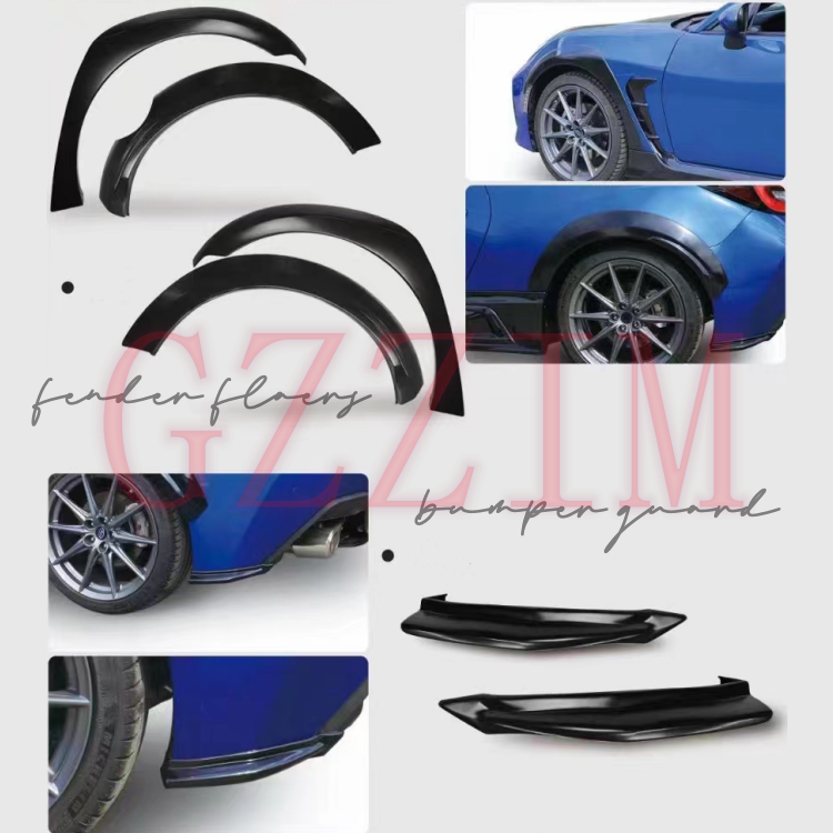 2022 Toyota BRZ GR86 TRD Negro Plastico Frente Lips Fender Flare Original Fitment Falda lateral y conjunto de parachoques traseros