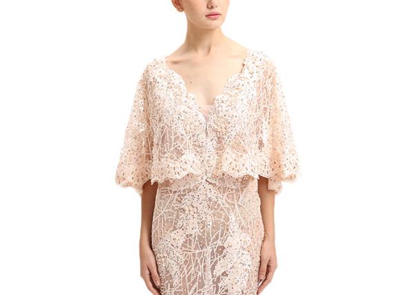 Beauty Stones Prom Party Dress , See Through European Style Evening Dress