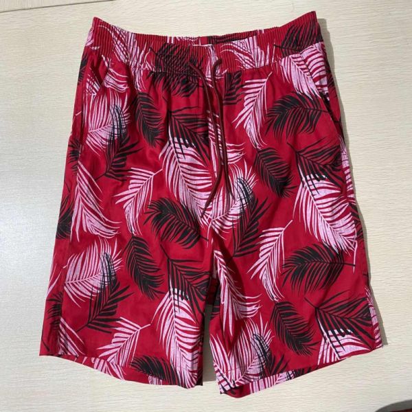 100% Cotton Mens Printed Cotton Shorts Floral Cotton Shorts