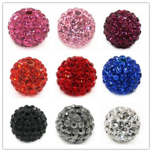 Colorful Rhinestone Shamballa Crystal Pave Beads,Crystal Beads Jewelry 6-16mm