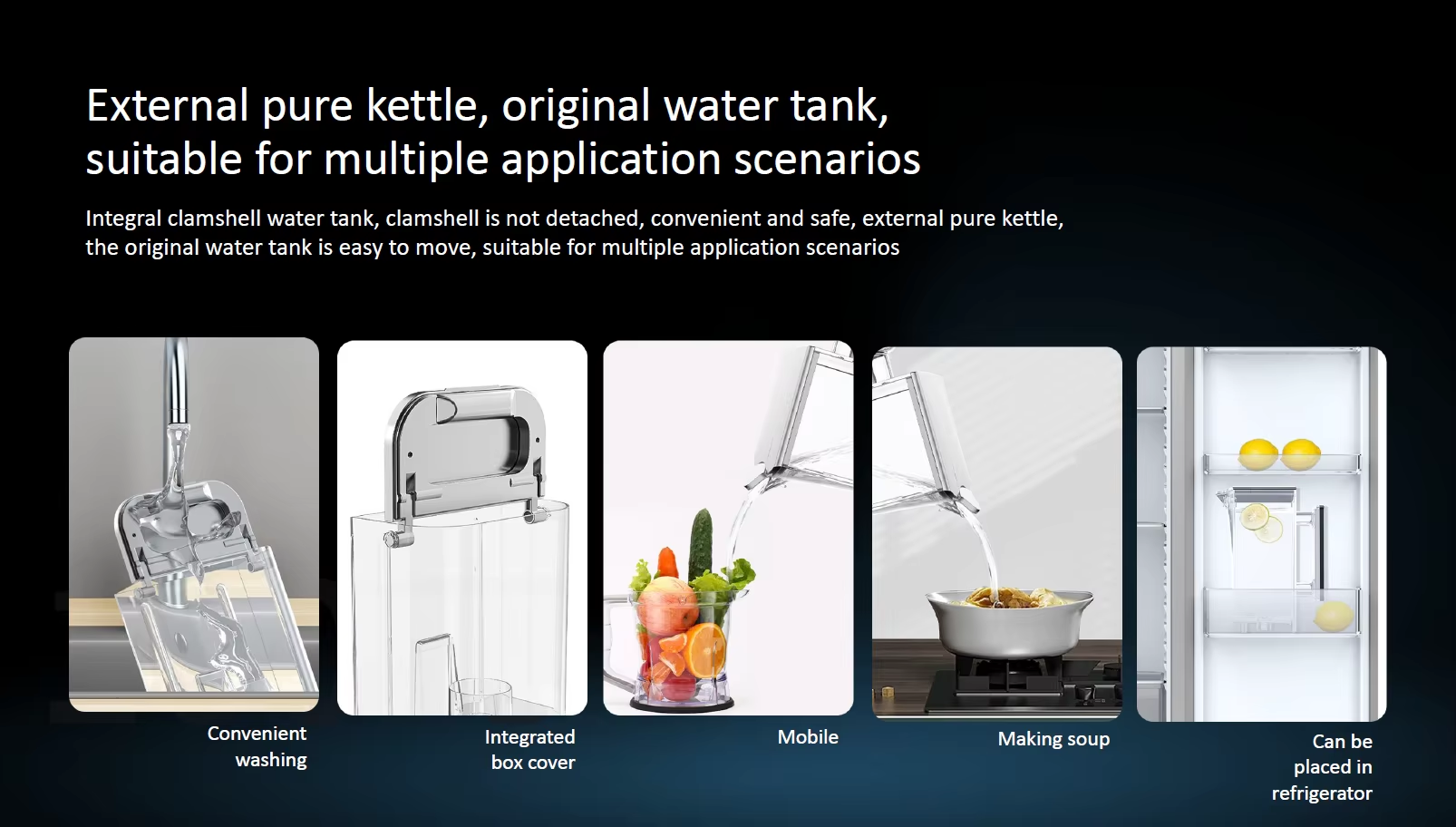 2200W Instant Heating Desktop Water Purifier with Multi-Stage Filtration and Installation-Free Countertop Drinking System