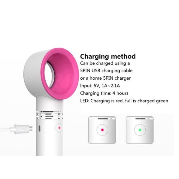 Вентилятор USB красочного мини вентилятора USB Handheld перезаряжаемые портативный Bladeless