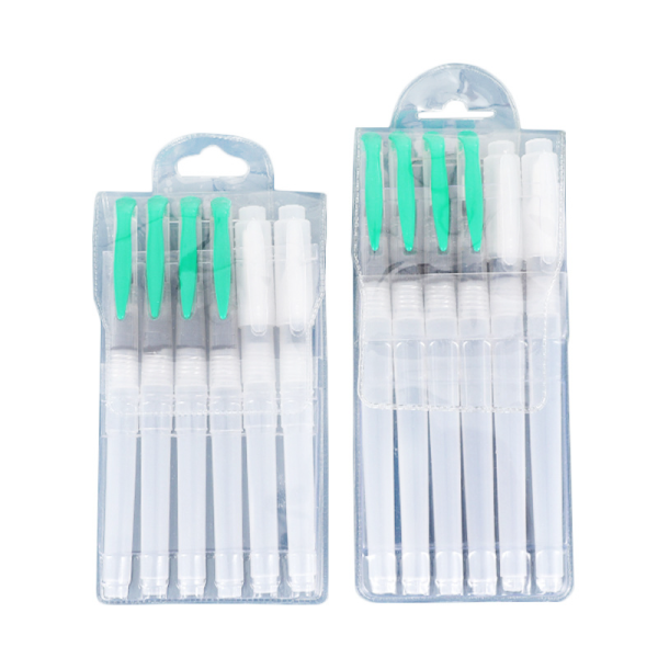 High quality 6 different tip customized 19CM nylon hair watercolor paint brush pen set