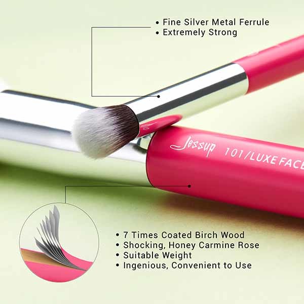 Metal Ferrule 14.2cm 17.5cm Pro Makeup Brushes Set for sensitive skin