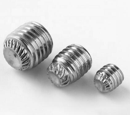 6g Tolerance Socket Head Cap Screw Knurling Stainless Screw With Cup Point